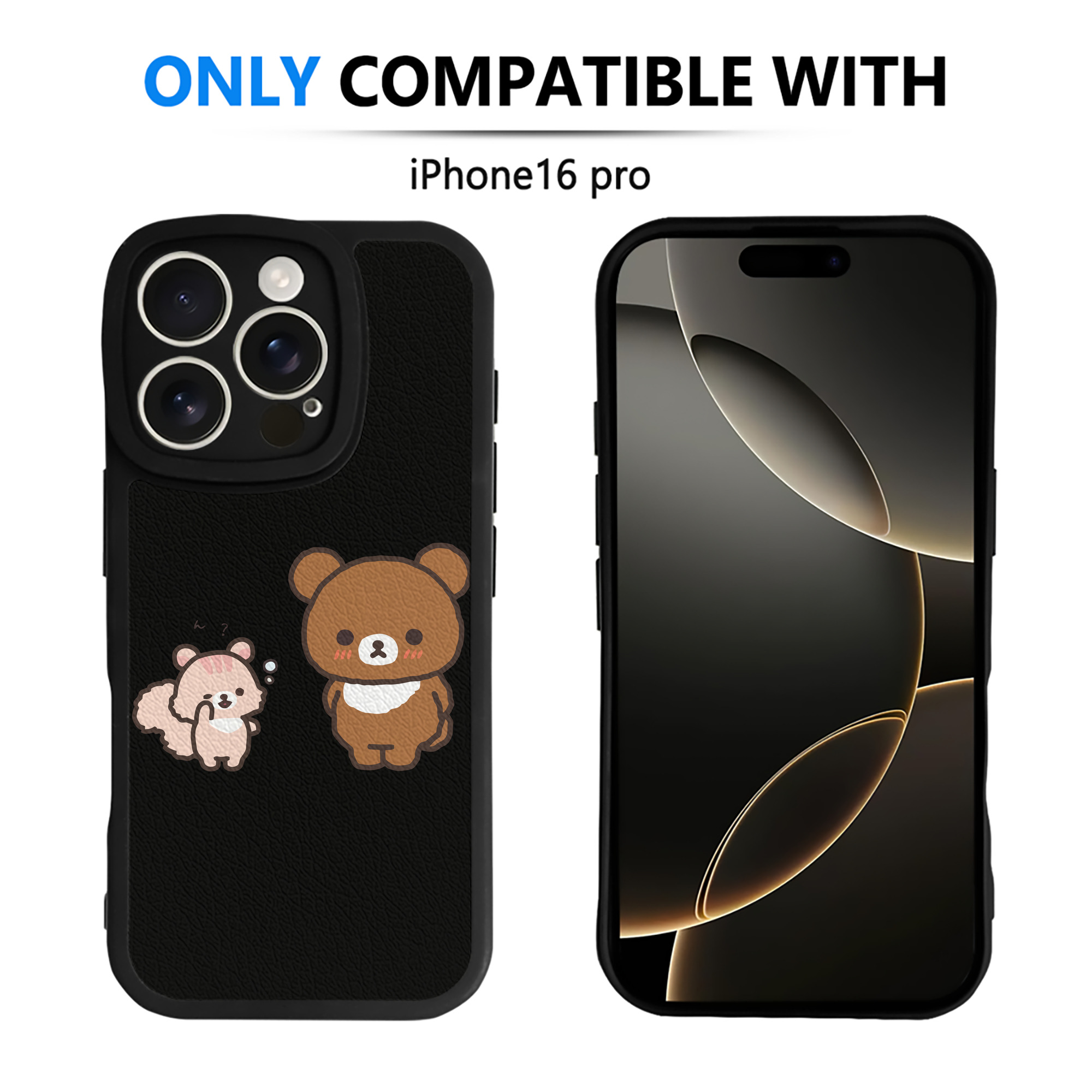 （画像用） リラックマ リラックマ キイロイトリ Rilakkuma Korilakkuma Kiiroitori 【iPhone 16シリーズ対応】シリコンスマホケース（レザー調） 材質：シリコン